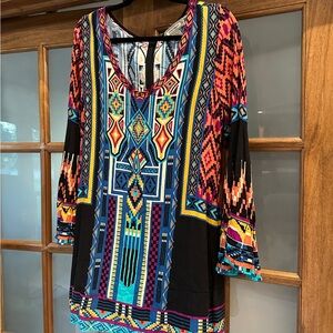 Flying Tomato Multicolor Geometric dress